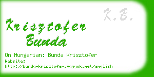 krisztofer bunda business card